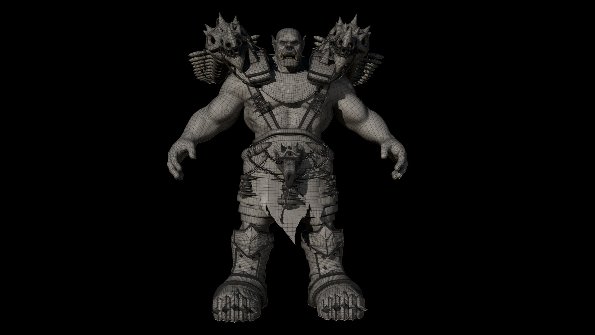 Front view wireframe