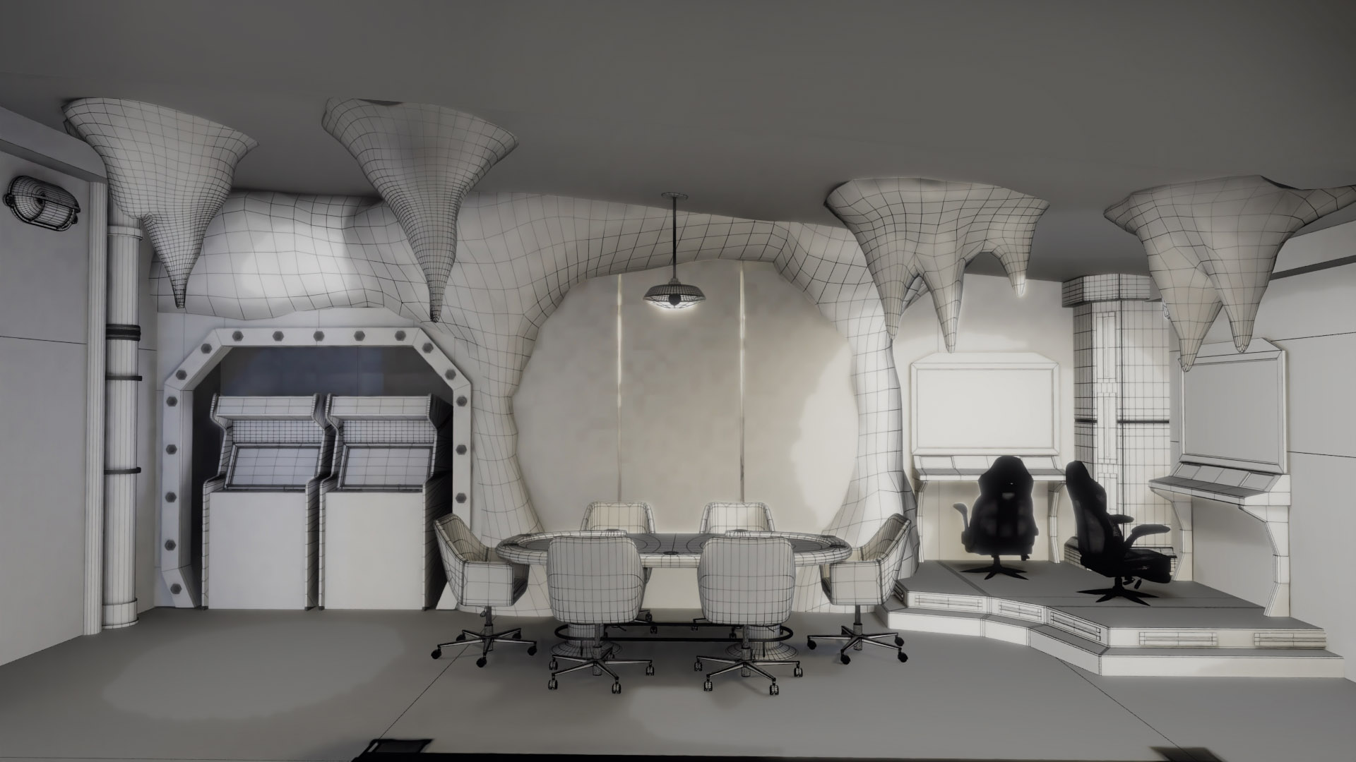 arcade area wireframe